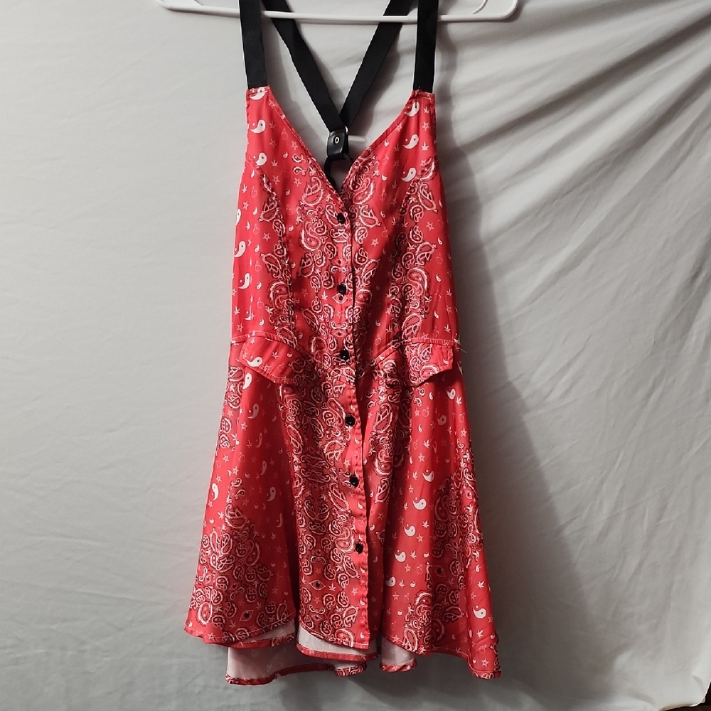 UNIF Red Paisley Dress
